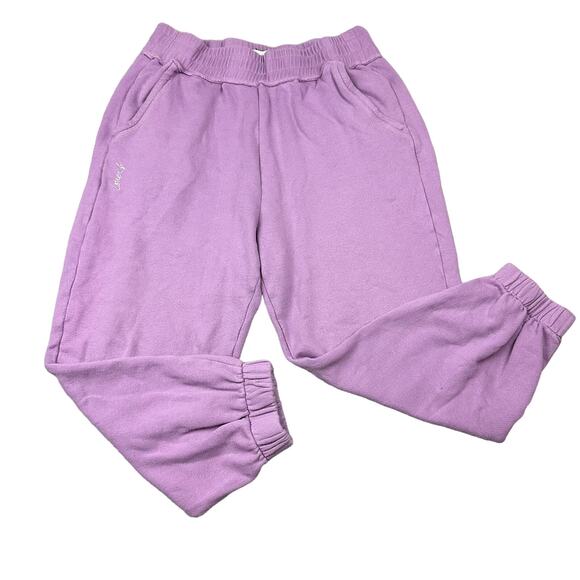 Revolve Pistola Size L Purple Haze High Rise Wynn Cozy Embroidered Sweatpants - Picture 1 of 8